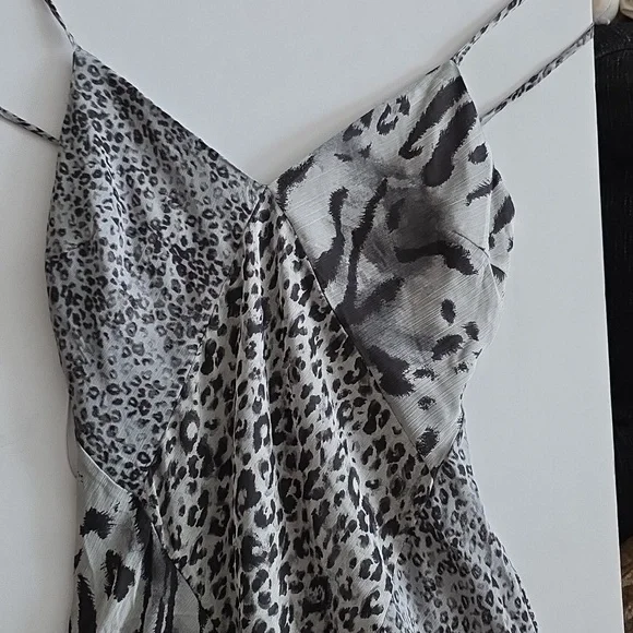 Leopard Print Spaghetti Strap Dress Completely Lined - Picture 1 of 4